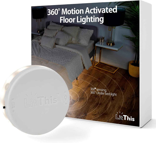 LuminAura Conceal Motion Light – Compact 3x3 LED for Intentional Minimalist Bedrooms