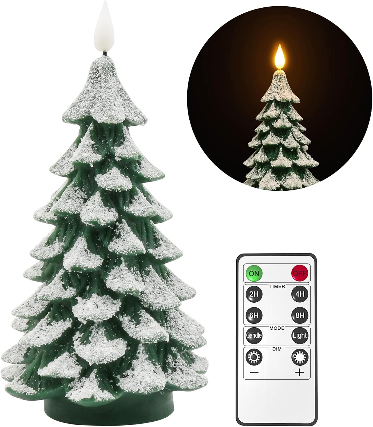 PChero Christmas Tree LED Candle – Thoughtful Holiday Gift for Mom & Friends, Pre-Packaged Gift Box with Remote Timer