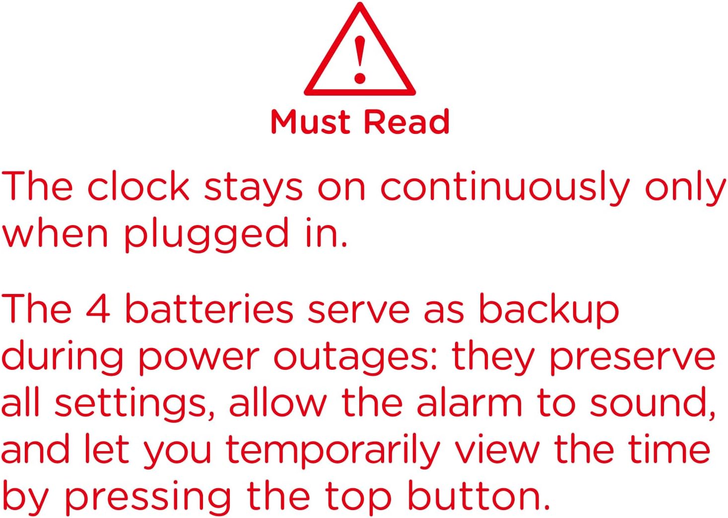 Peakeep Slim LED Clock – Study Room Timer and Alarm for Students with Loud 100 dB Wake-Up