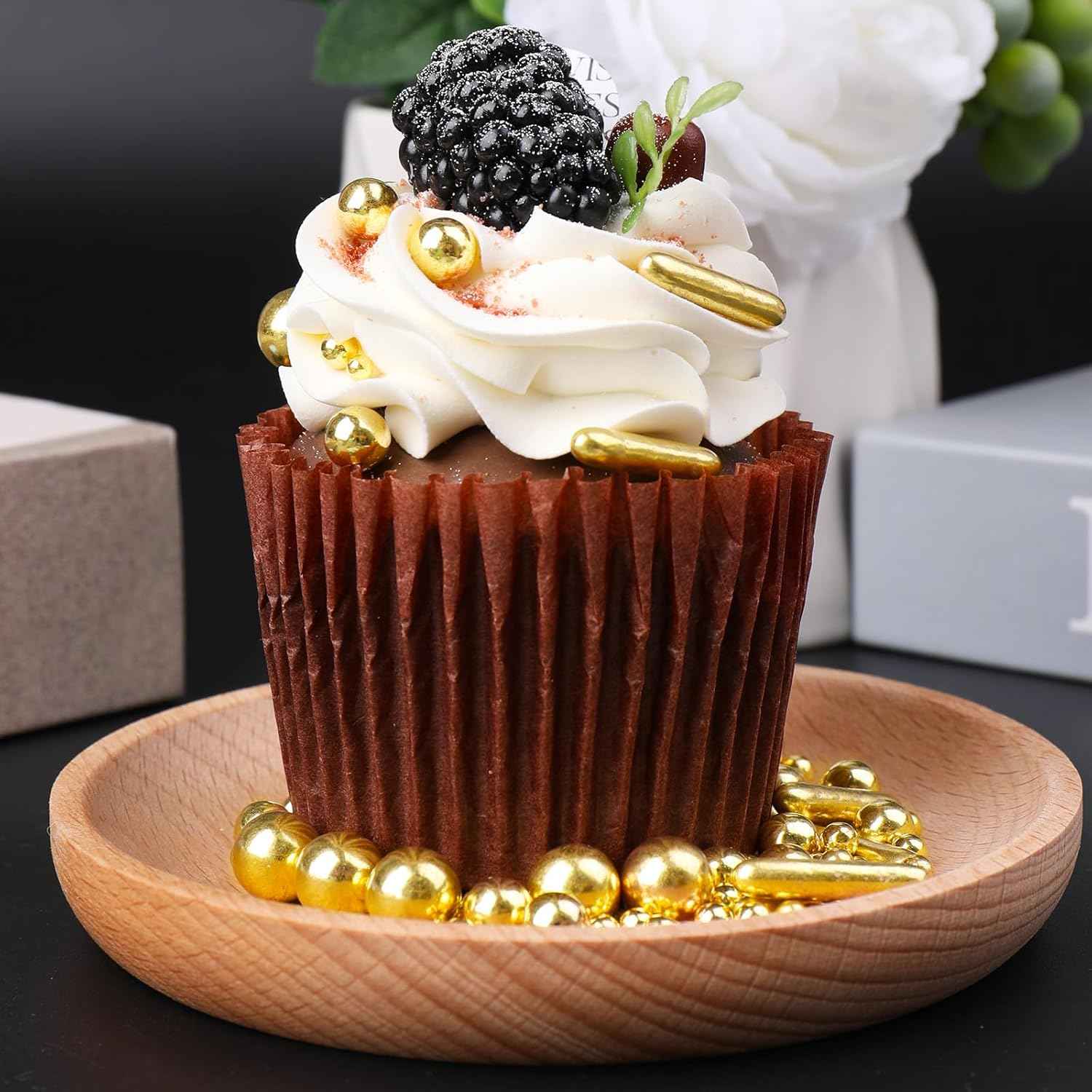 Sprinkles – Elegant Gold Pearl Sprinkle Jar, Gourmet Birthday Gift for Women Who Love Baking