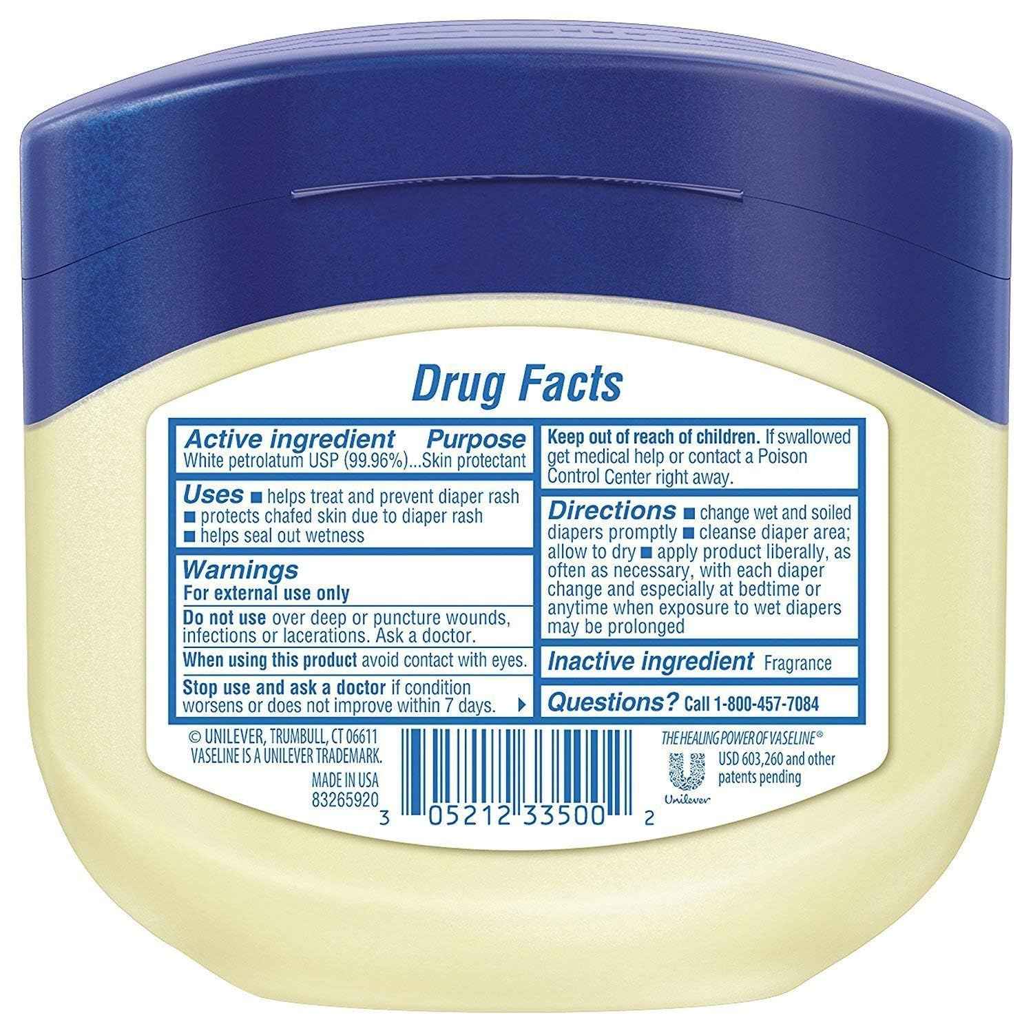 Vaseline Baby Petroleum Jelly 4-Pack – Simple One-Step Skin Protection for Streamlined Baby Care Routines
