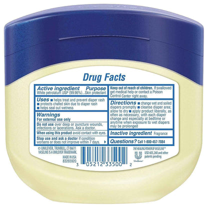 Vaseline Baby Petroleum Jelly 4-Pack – Simple One-Step Skin Protection for Streamlined Baby Care Routines