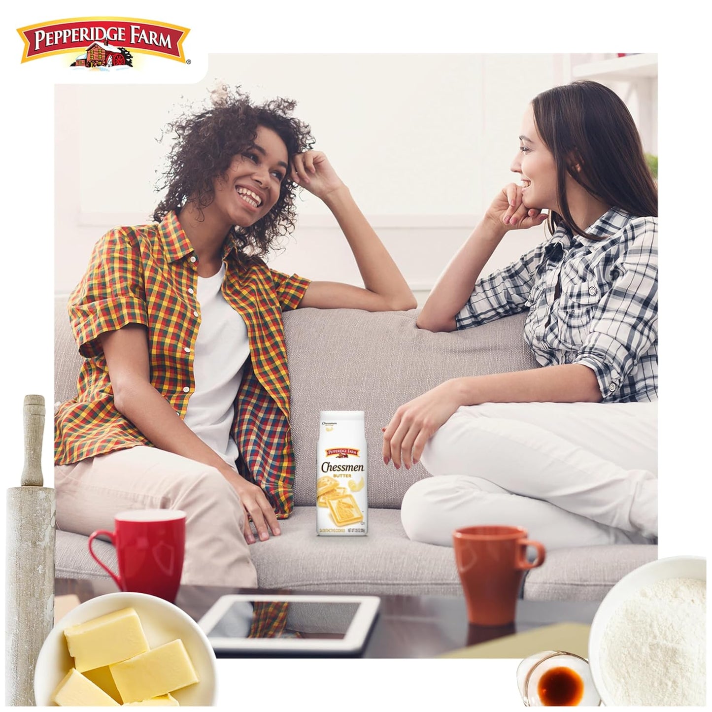 Pepperidge Farm Chessmen Butter Cookies – Premium Creamery Butter Shortbread for Elevated Tea Time