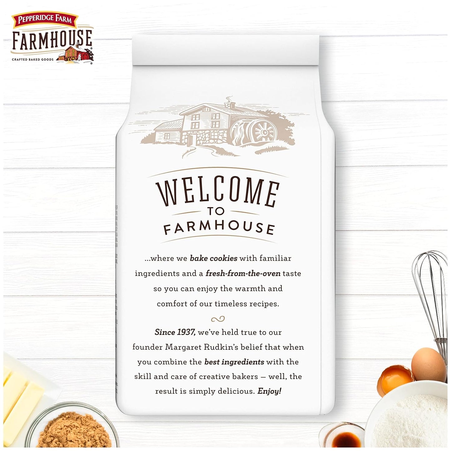 Pepperidge Farm Farmhouse Thin & Crispy Cookies – Lunchbox Snack for Kids, Made with Real Ingredients