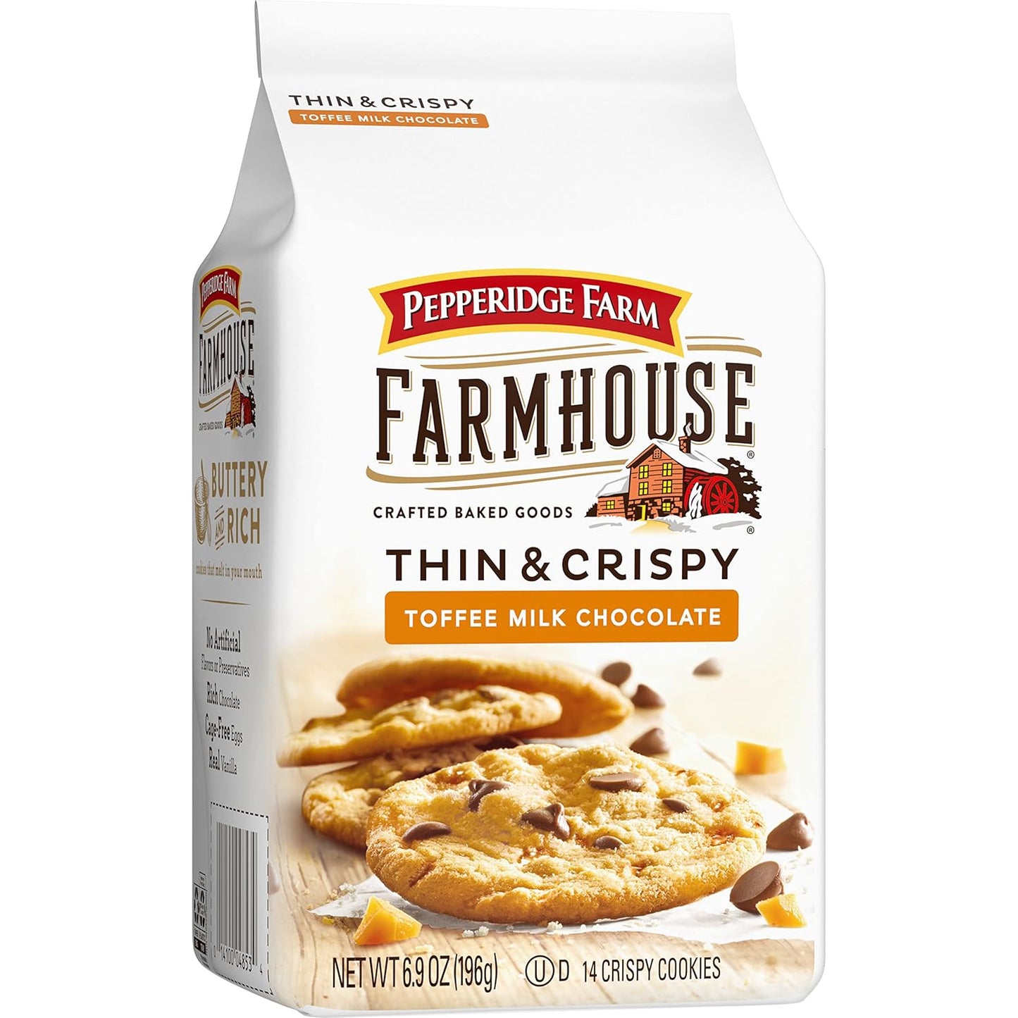 Pepperidge Farm Farmhouse Thin & Crispy Cookies – Lunchbox Snack for Kids, Made with Real Ingredients