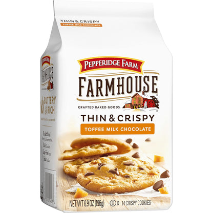 Pepperidge Farm Farmhouse Thin & Crispy Cookies – Lunchbox Snack for Kids, Made with Real Ingredients