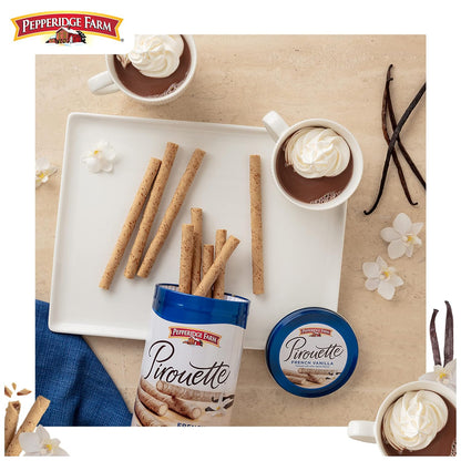 Pepperidge Farm Pirouette Wafers - Elegant Hostess Gift Tin for Holiday Entertaining and Birthday Presents for Her