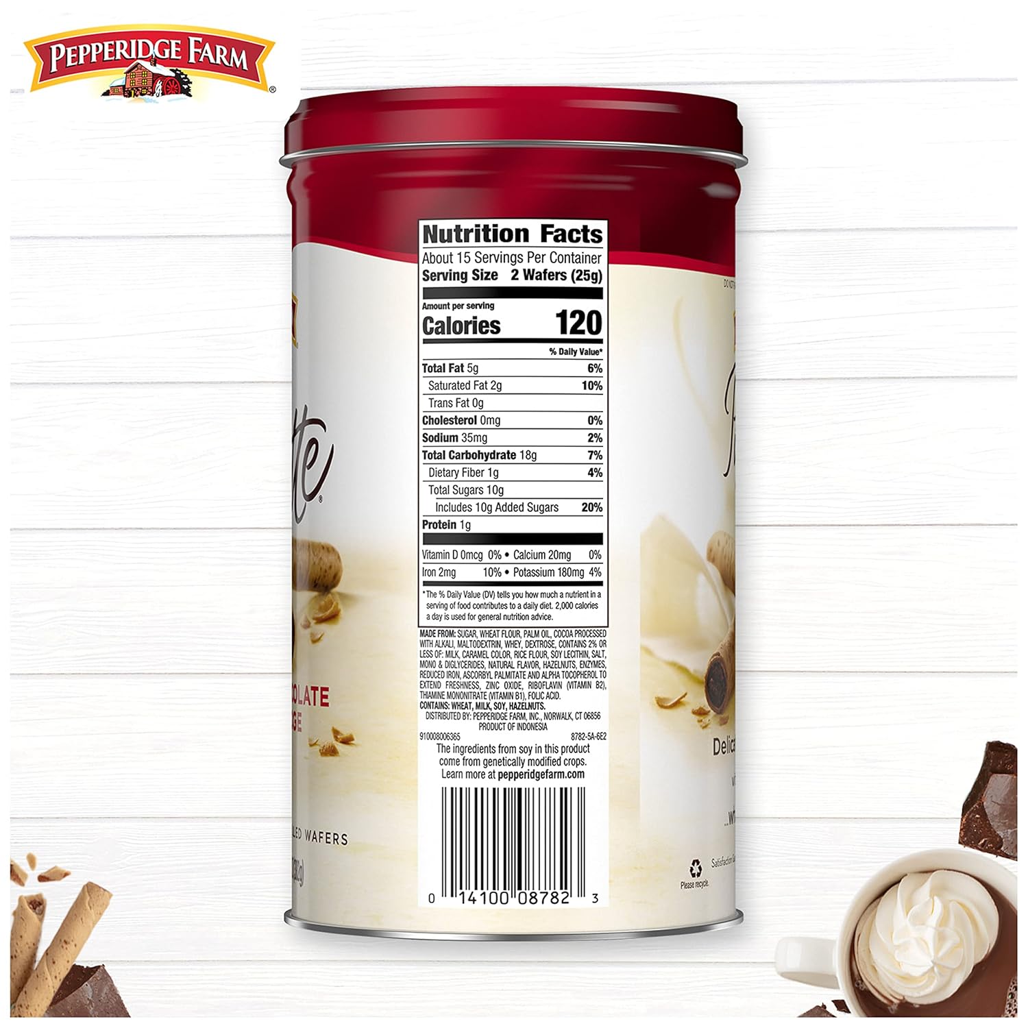 Pepperidge Farm Pirouette Wafers - Elegant Hostess Gift Tin for Holiday Entertaining and Birthday Presents for Her