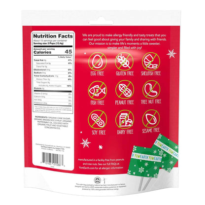 YumEarth Organic Candy Cane Lollipops - Clean Label Holiday Treat for Wellness Lifestyle, Non GMO Peppermint Candy, 30 Count