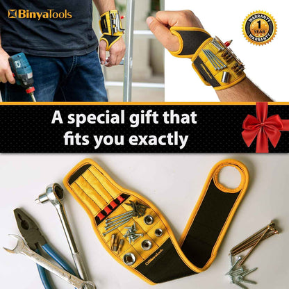 BINYATOOLS Magnetic Wristband – Rooftop and Soffit Light Hanging Companion for Outdoor Installers and Holiday Decorators