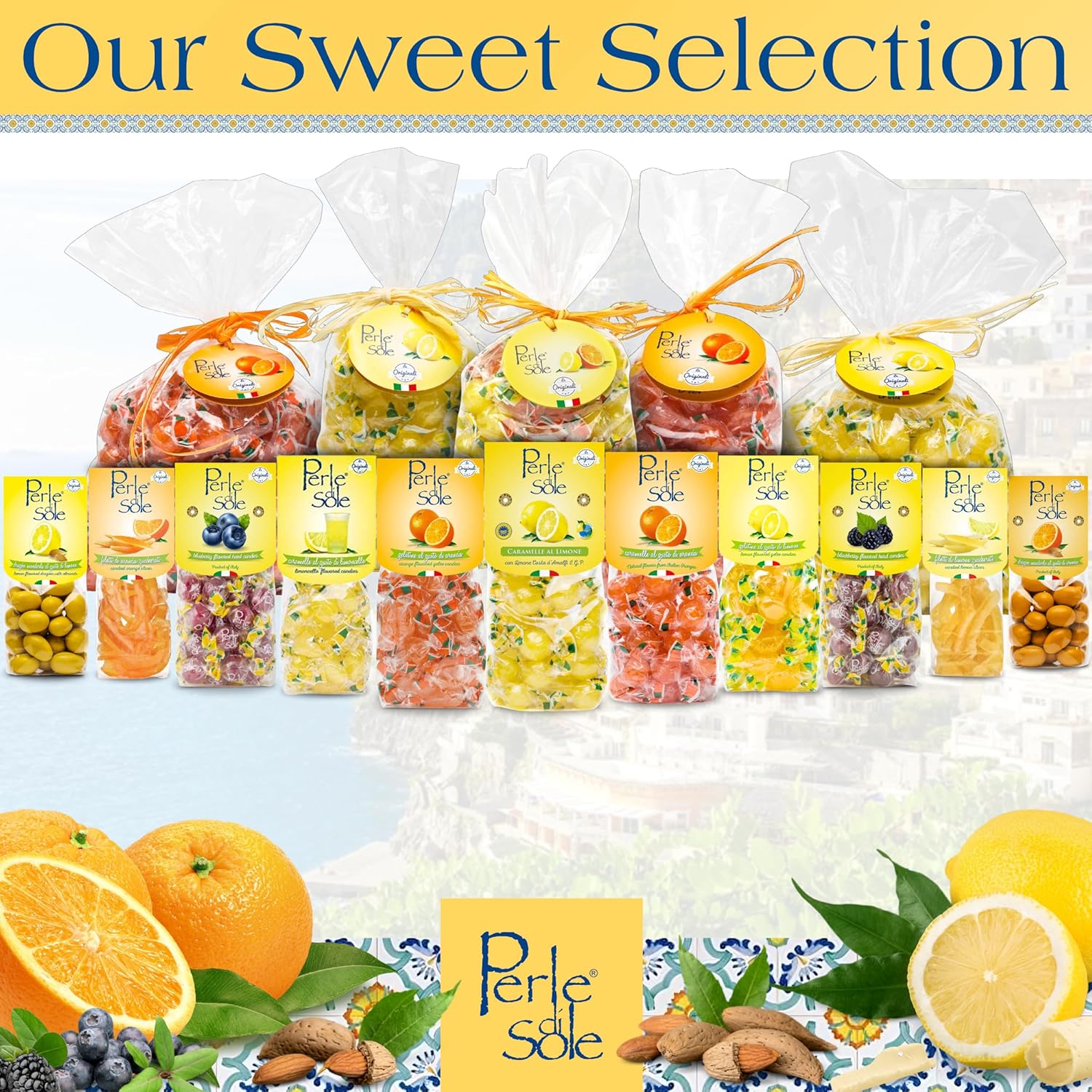 Perle di Sole Amalfi Coast P.G.I. Lemon Drops – Imported Gourmet Candy for the Curated Pantry