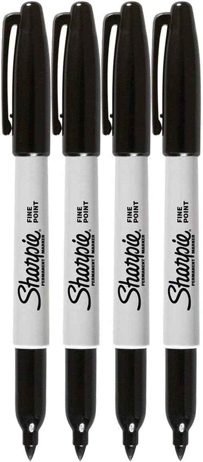 Sharpie Permanent Markers Fine Point Black – Home Office Labeling Essential for Files, Bins & Notebooks