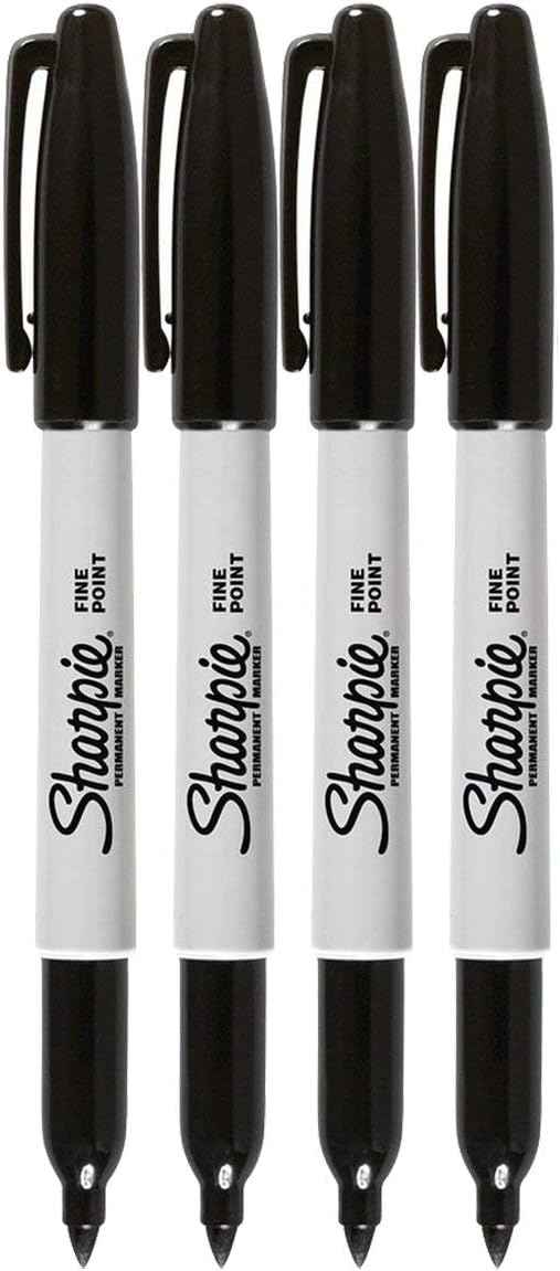 Sharpie Permanent Markers Fine Point Black – Home Office Labeling Essential for Files, Bins & Notebooks