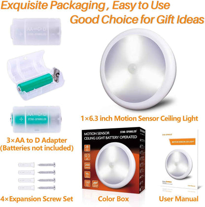 STAR-SPANGLED 6.3" Motion Ceiling Light – Designer-Grade Downlight for Hallways, Closets, and Entryways