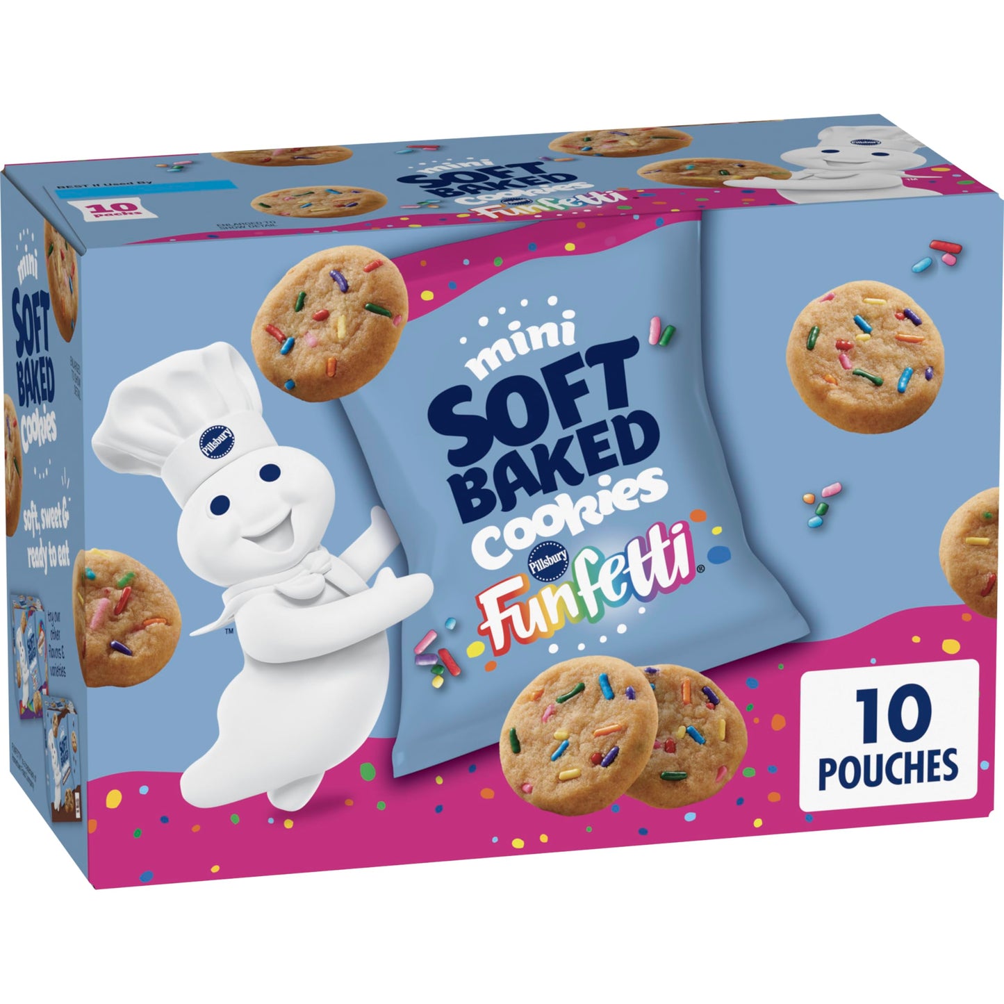 Pillsbury Mini Soft Baked Cookies – Office Break Room Pantry Snack for Shared Team Snacking & Conference Room Treats, 10-Count Box