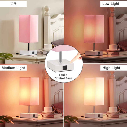 Ambimall Touch Table Lamp – Home Office Desk Lamp with USB Charging, Flicker-Free Light for Focused Work Sessions