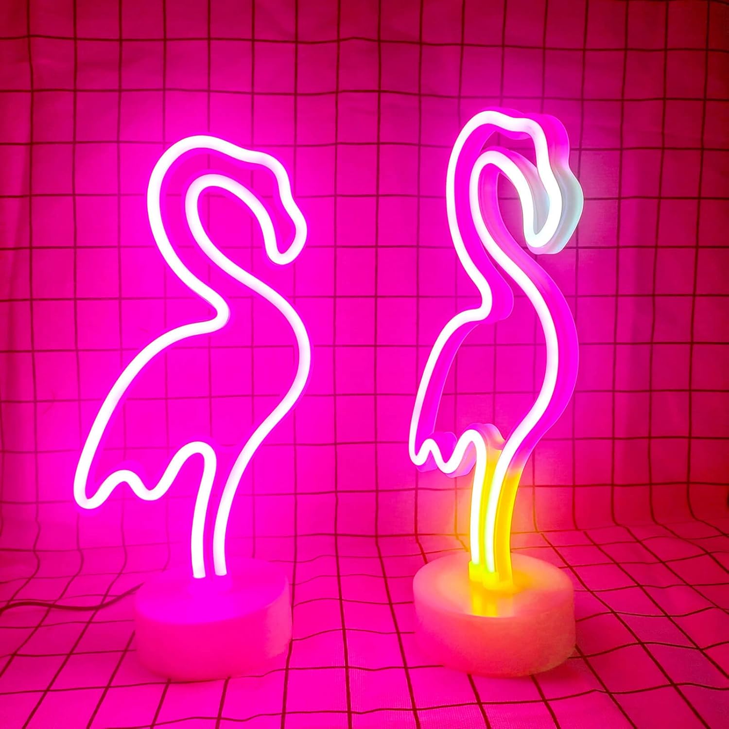 Pink Flamingo LED Neon Sign – Tropical Accent Light for Bedroom Aesthetic and Dressing Table Styling