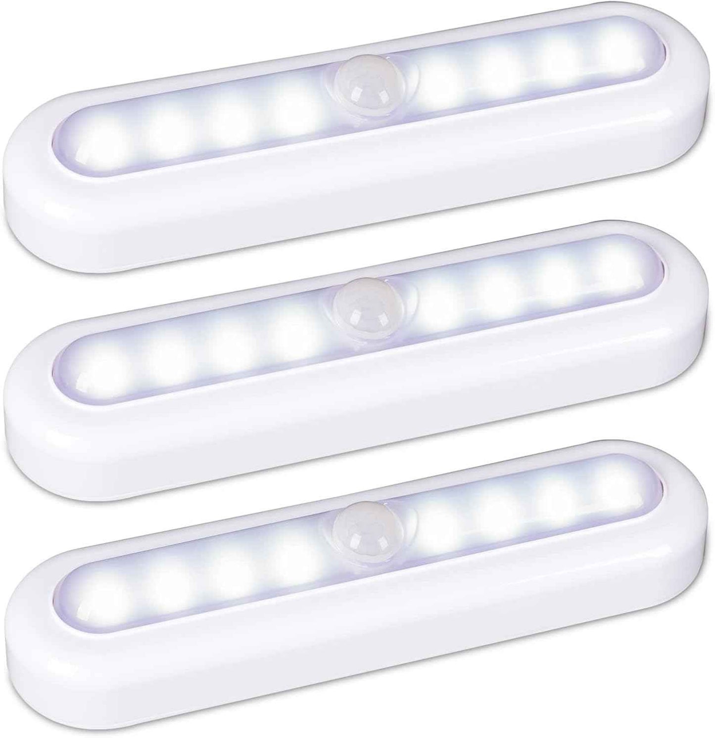 STAR-SPANGLED 3 Pack 7” Motion Sensor Light Indoor Battery Operated – Warm White LED Accent Light for Bedroom, Living Room, and Hallway