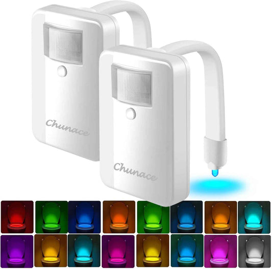 LuminoBowl Toilet Night Light – Flameless Motion Activated Bathroom Light for Elderly and Kids Night Safety