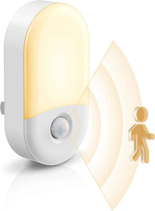 L LOHAS LED Motion Sensor Night Light – Flameless Plug-in Safety Light for Hallways and Stairways, Auto Shutoff 0.6W