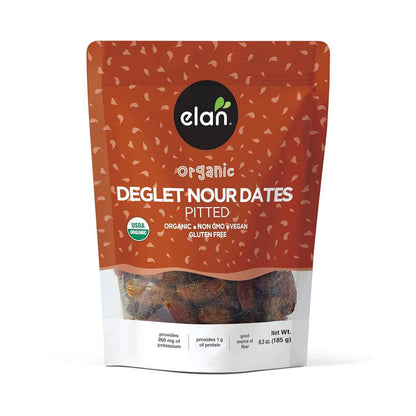 Elan Organic Pitted Dates – Pre-Pitted Dried Fruit for Streamlined Meal Prep and Simple Baking