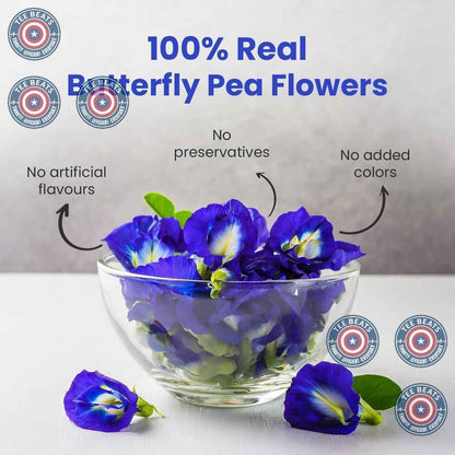 BLUE TEA Butterfly Pea Herbal Pyramid Tea – Calming Lavender Blend for Mindful Bath Time & Meditation Space, 10 Bags