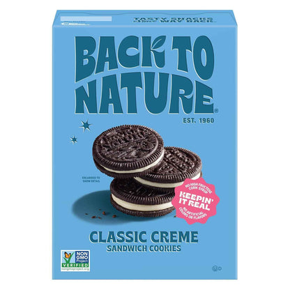 Back to Nature Classic Creme Sandwich Cookies - Simple Pantry Staple, Plant-Based Cookies with a Short Clean Ingredient List