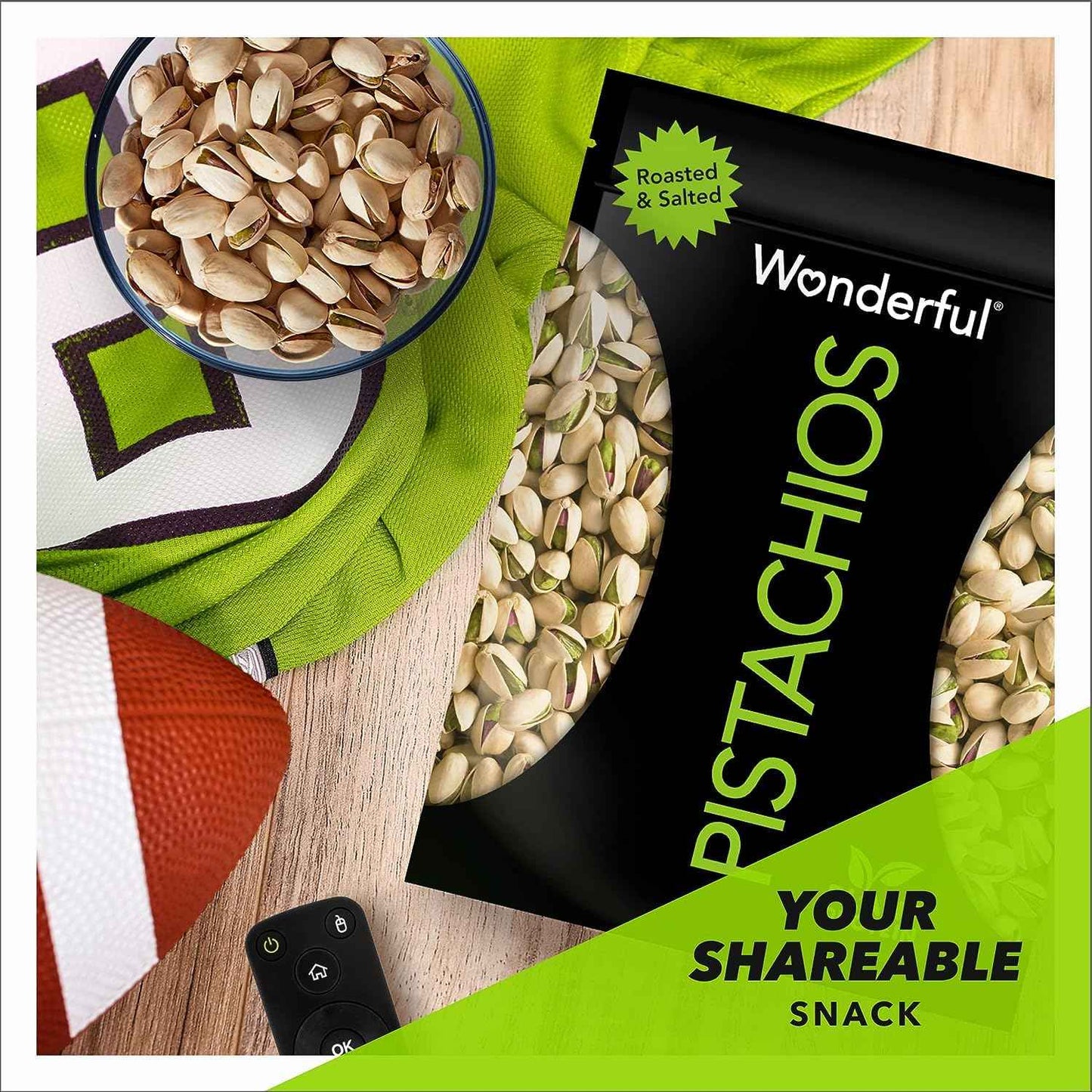 Wonderful Pistachios Roasted & Salted In-Shell – Lunchbox Snack for School and Family Outings