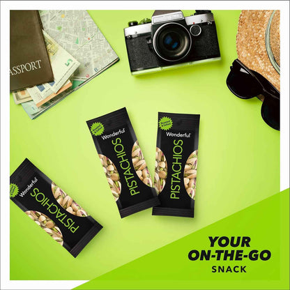 Wonderful Pistachios 1.5oz Single-Serve Bags – Shelf-Stable Snack for Road Trips and Camping