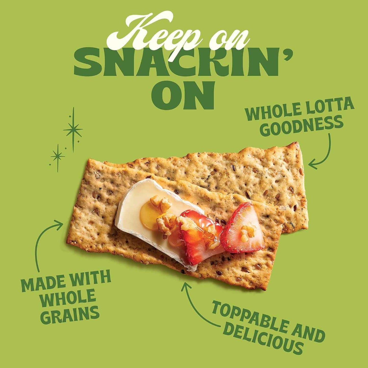Back to Nature Multigrain Flax Seeded Flatbread Crackers – Portable Cracker for Picnic Cheese Plates