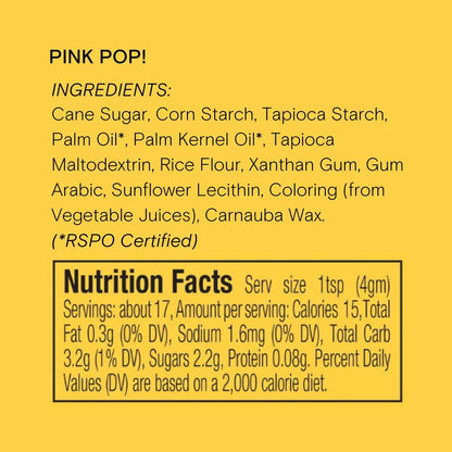 Pink Pop! Natural Nonpareils Sprinkles by Supernatural – Lunchbox Treats for Kids, Dye-Free Cupcake Topping