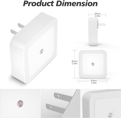 plastic square housing, 120v ac corded plug-in, wall-mount installation