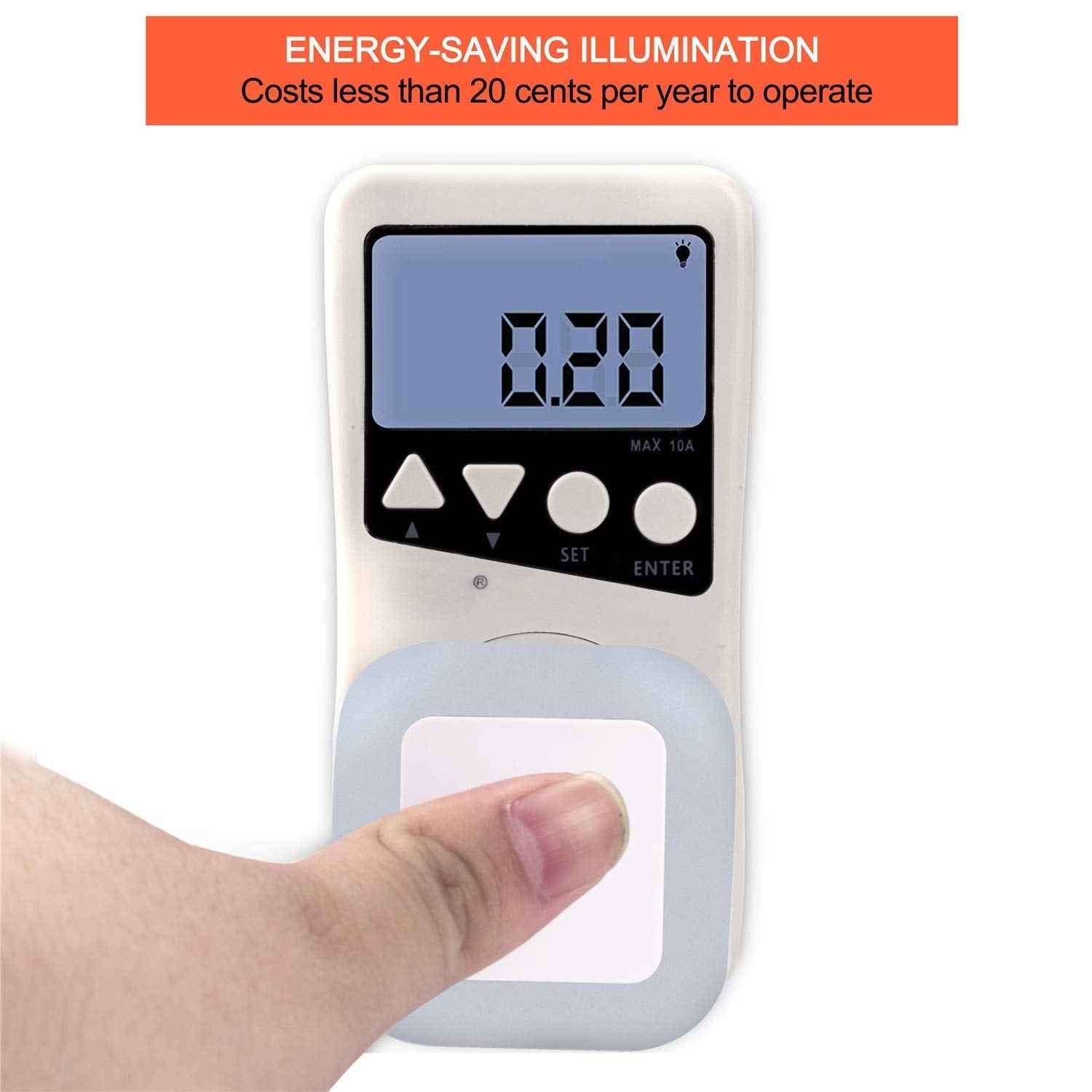Uigos LED Night Light – Compact Plug-in Dusk to Dawn Light for Clean Modern Interiors, 6-Pack Set