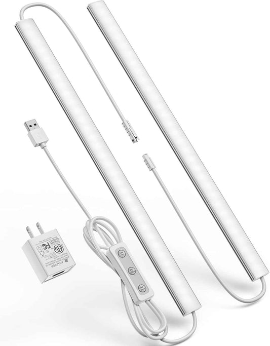 BRIGHTWILL Ultra-Thin 0.27 inch LED Cabinet Light – Clean Plug-in Bar for Clutter-Free Minimalist Kitchens