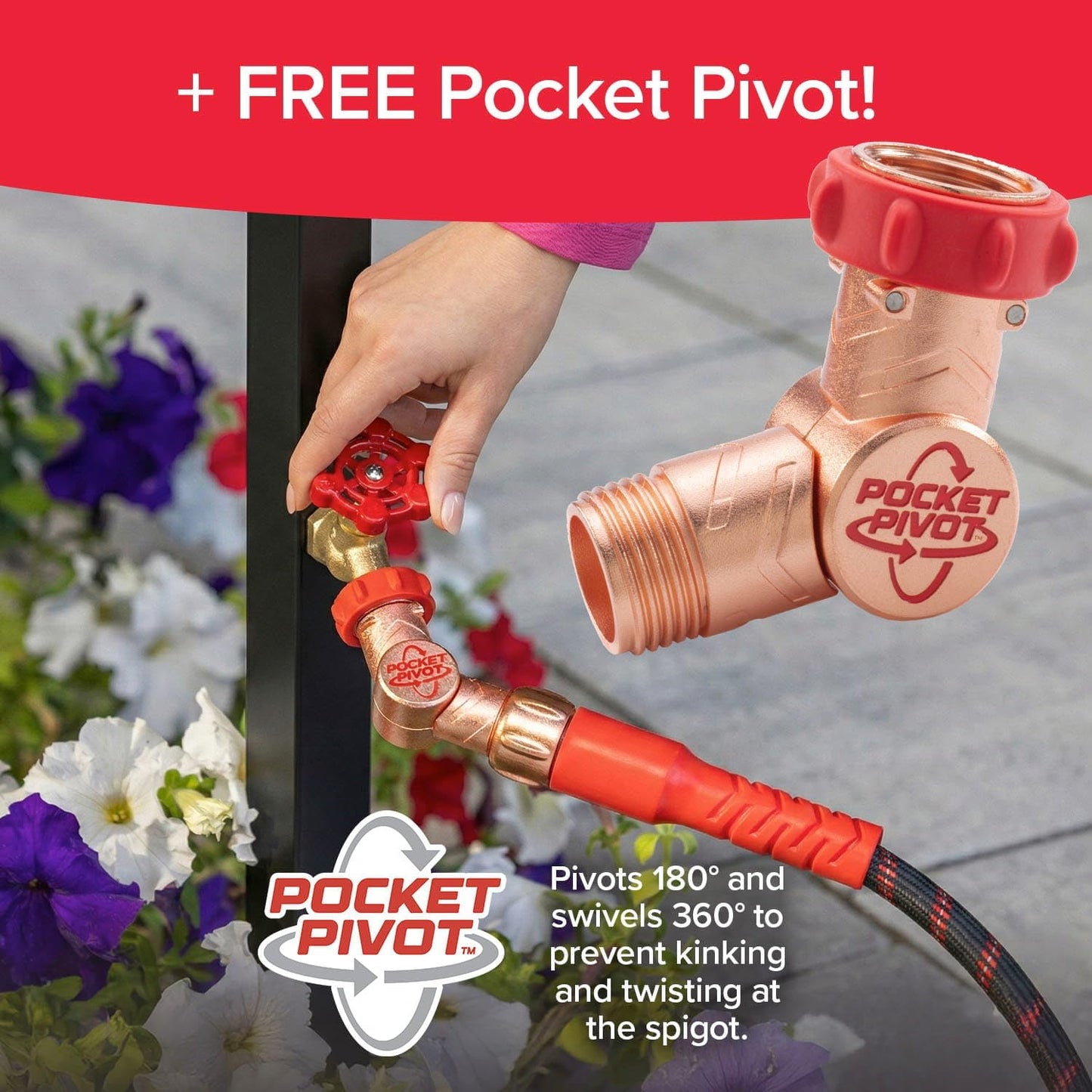 Pocket Hose Ballistic – 50 FT Expandable Garden Hose for Patio, Deck, and Campsite Watering