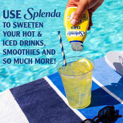 Splenda Liquid Zero Calorie Sweetener Drops – Office Desk Essential for Focused Workday Coffee and Tea
