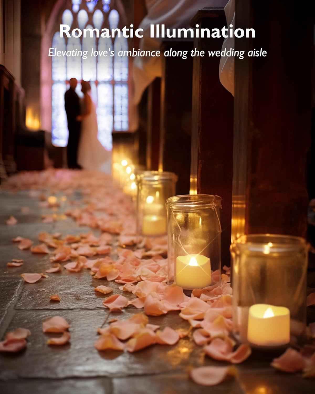 Homemory 48-Pack Flameless LED Tea Lights – Thoughtful Housewarming & Birthday Gift for Her, Cozy Home Decor Set
