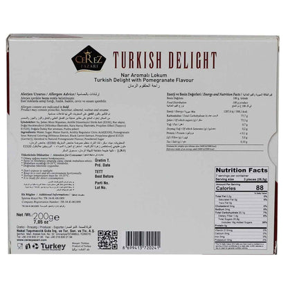 Cerez Pazari Artisanal Lokum with Pomegranate – Imported Confections for the Luxury Dessert Platter