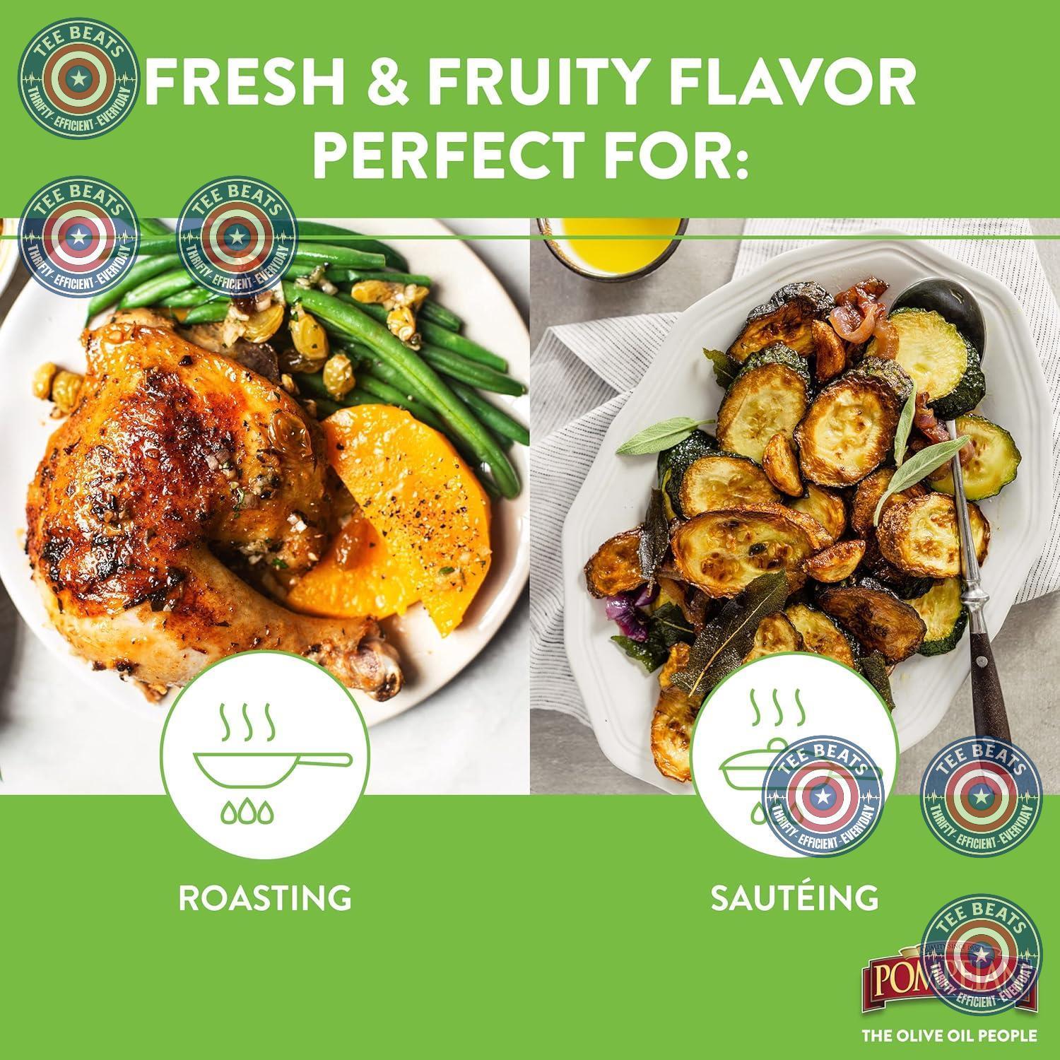 Pompeian Gourmet Selection Extra Virgin Olive Oil – Premium Pantry Upgrade, NAOOA-Certified Imported EVOO for the Discerning Home Chef