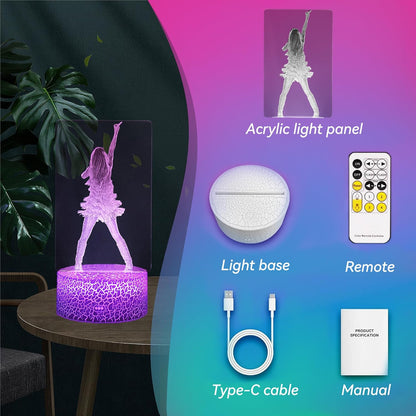 Pop Star Acrylic Plate Light – Modern Bedroom Accent Lamp, 16 Color Ambient Mood Lighting