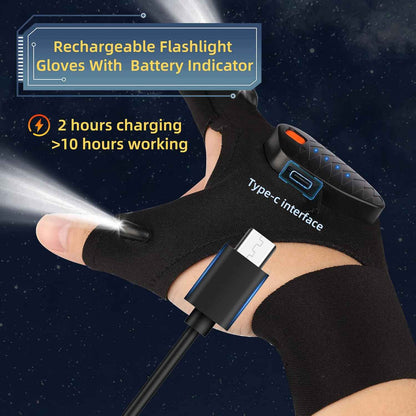 LED Flashlight Gloves – Hands-Free Work Light for Auto Repair, Engine Bay, and Mechanic Garages