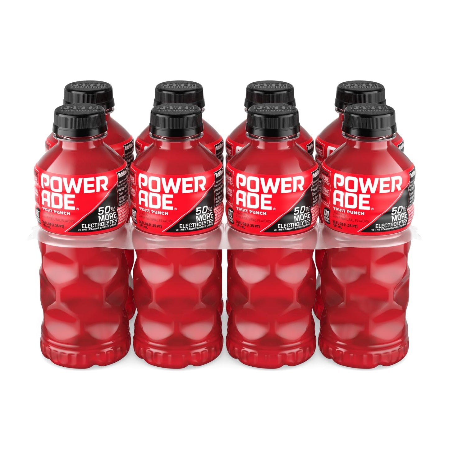 Powerade Fruit Punch – Electrolyte Replenishment for Post-Workout Recovery and Self-Care, 20oz 8 Pack
