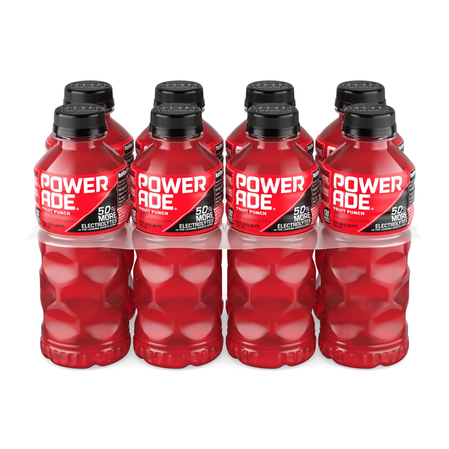 Powerade Fruit Punch – Electrolyte Replenishment for Post-Workout Recovery and Self-Care, 20oz 8 Pack