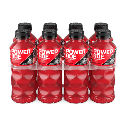 Powerade Fruit Punch – Electrolyte Replenishment for Post-Workout Recovery and Self-Care, 20oz 8 Pack