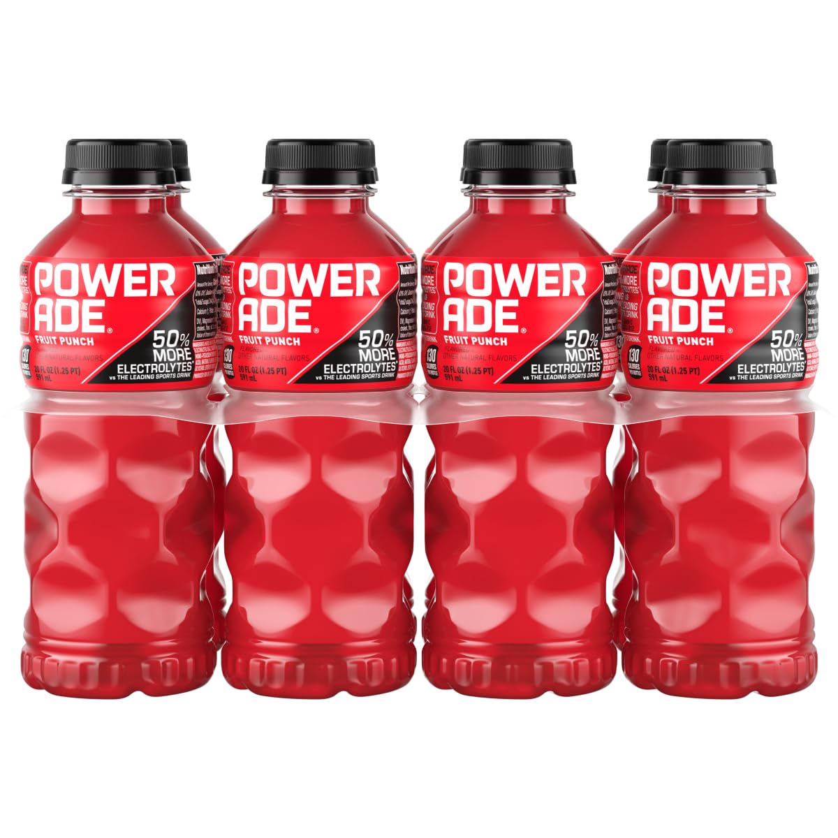 Powerade Fruit Punch – Electrolyte Replenishment for Post-Workout Recovery and Self-Care, 20oz 8 Pack