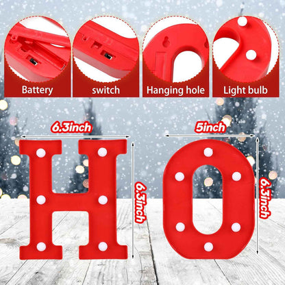 VIHOSE LED Letter Lights – Flameless Holiday Decor, Cool Running Letters Safe Around Kids and Pets