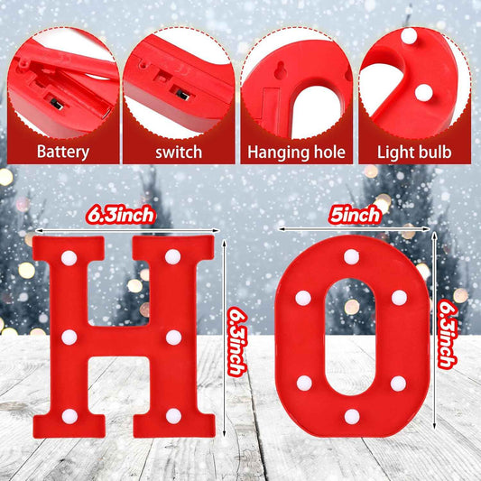 VIHOSE LED Letter Lights – Flameless Holiday Decor, Cool Running Letters Safe Around Kids and Pets