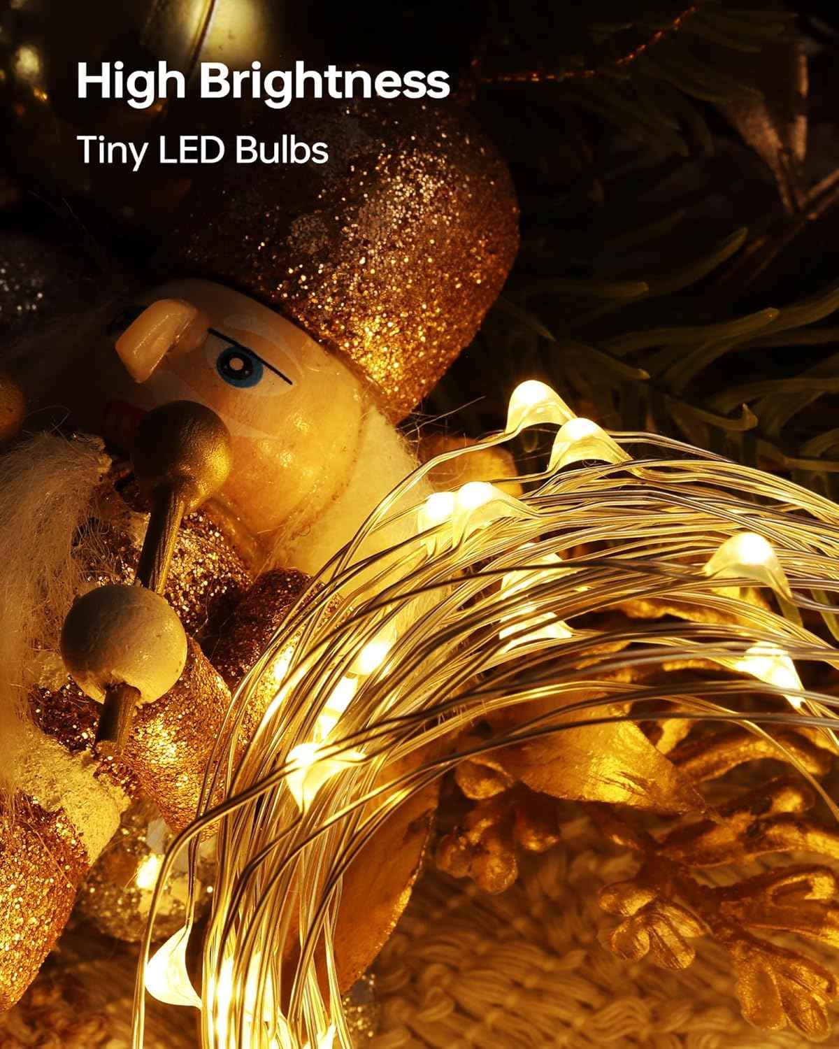 LUMIO IP65 Waterproof Fairy Lights 7ft – Battery Operated String Lights for Patio, Pergola and Outdoor Dinner Table