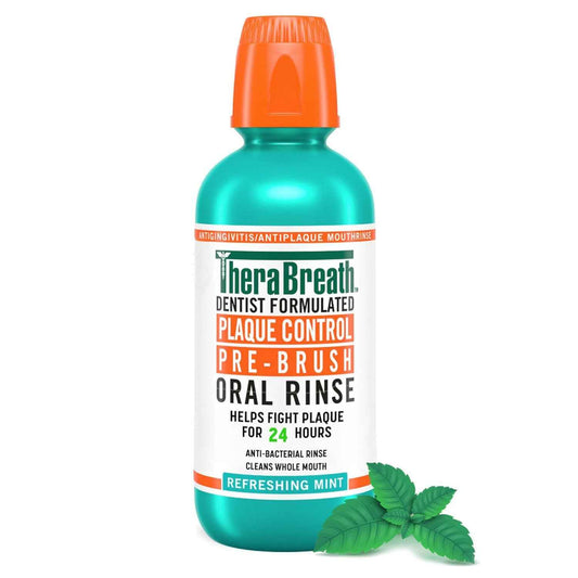 TheraBreath Pre-Brush Mouthwash – Dentist-Formulated Clean Formula Without SLS, Parabens, or Dyes