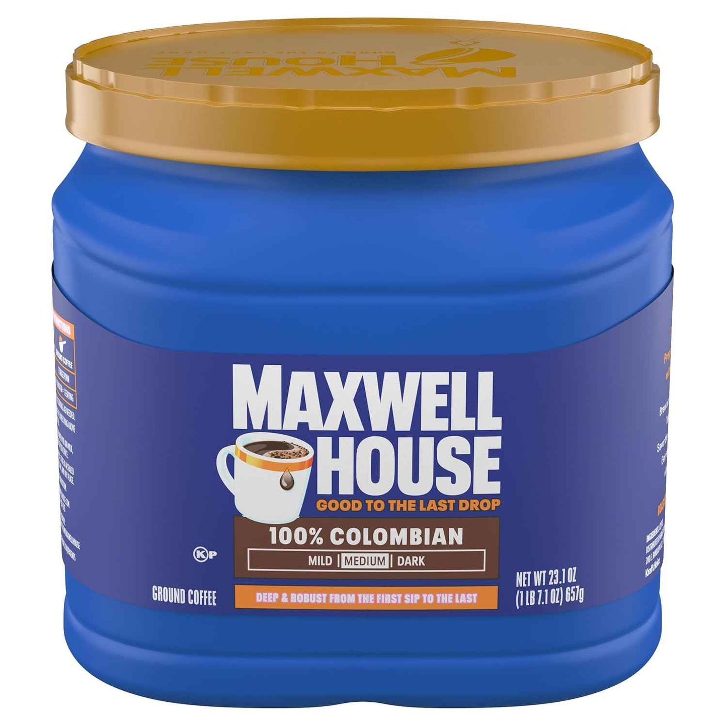 Maxwell House 100% Colombian Medium Roast Ground Coffee 23.1oz – Thoughtful Housewarming Gift for New Homeowners